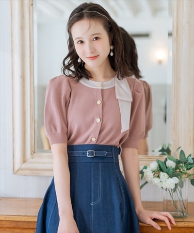 【2/27(fri)発売】リボンパフカーディガン