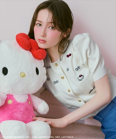 【7/16(thu)予約開始】WILLSELECTION×HELLO KITTY 刺繍ニットカーディガン