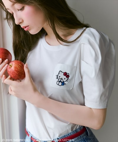 【7/16(thu)発売】WILLSELECTION×HELLO KITTY 刺繍カットトップス