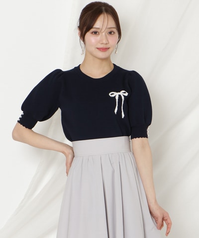 リボンジャガードパフニット