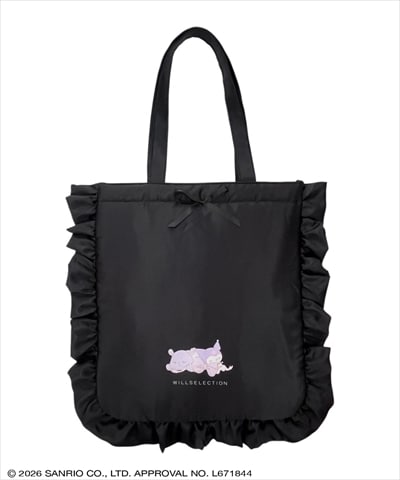 WILLSELECTION×マイメロディ＆クロミ サテンフリルトートバッグ