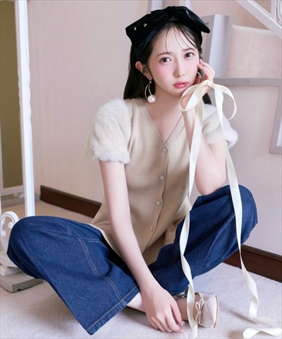 ワイドデニムパンツ