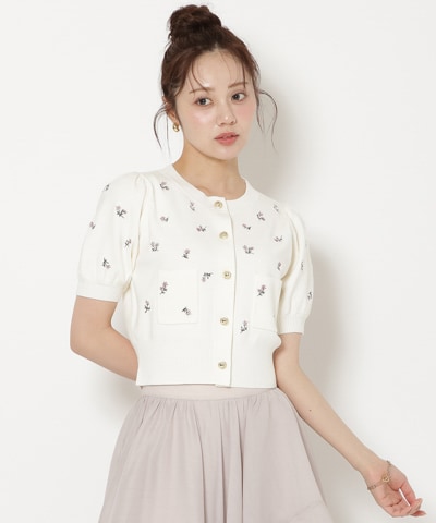 【8/7(fri)発売】モチーフ刺繍カーディガン