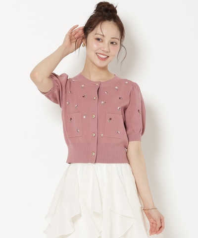 【8/7(fri)発売】モチーフ刺繍カーディガン