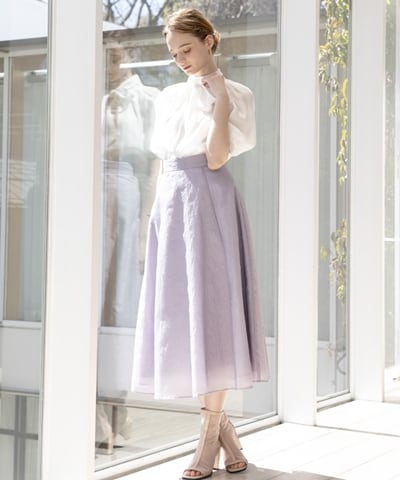 ★【Instagram人気アイテム】シアージャガードフレアスカート
