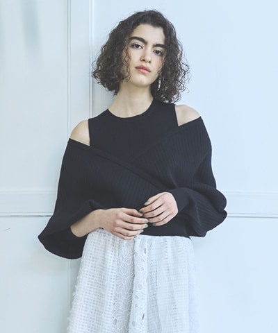 ManyWayレイヤードニットプルオーバー