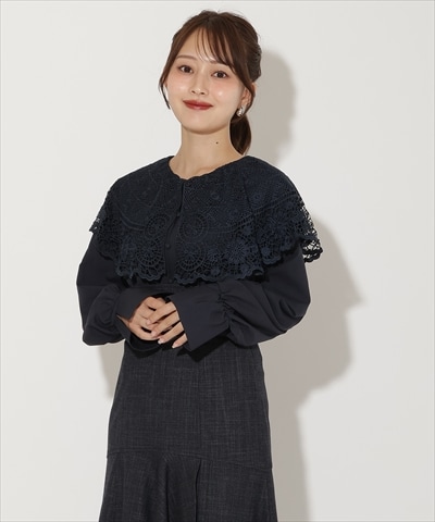 【新品タグ付き】COUDRE クードル チュールトップス ブラウス ブラック 黒 袖チュール刺繍ブラウス ブラウス レディース トップス 送料無料