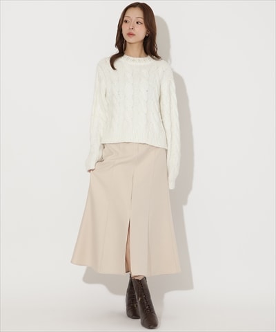 フロントZIPマーメイドスカート