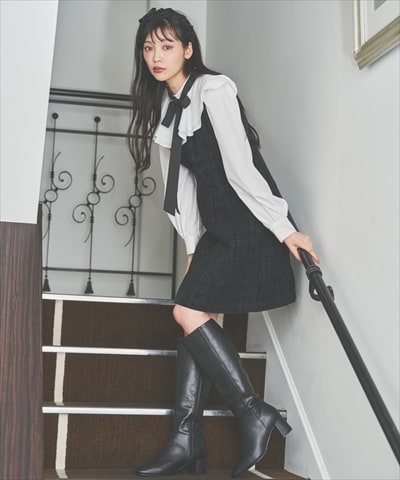 ボウタイミニワンピース