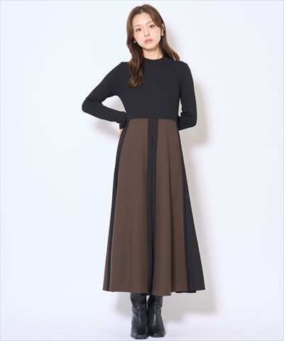 配色ドッキングワンピース