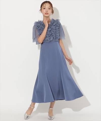 AND COUTURE_DRESS Collection_チュールフリルレイヤードドレス: AND