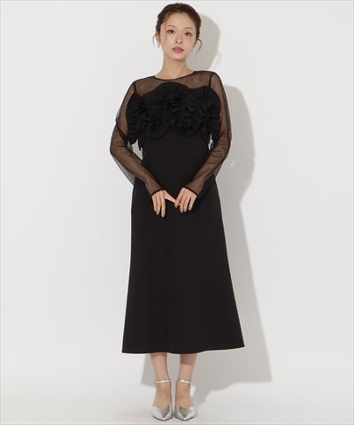 ボリュームフリルドレス