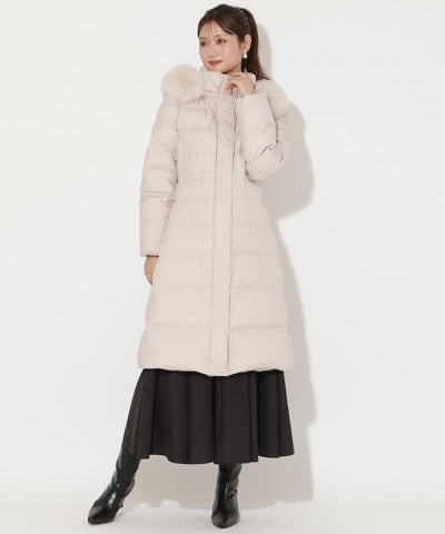 FOXファー付きプレミアムミドルロングダウン