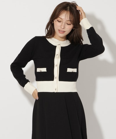 【新品・タグ付き】アンドクチュール クロップドニットフーディー アンゴラタッチクロップドニット トップス ニット[品番