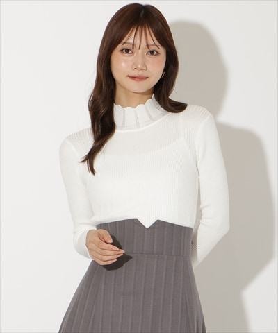 スカラハイネックニットプルオーバー