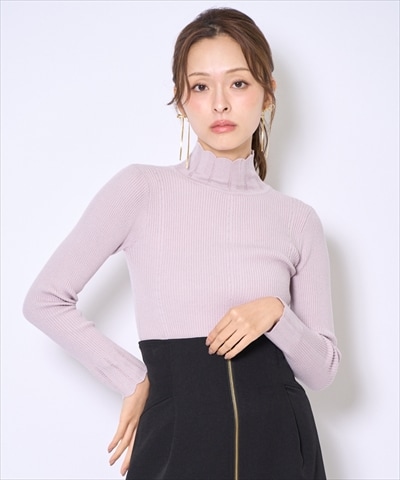 スカラハイネックニットプルオーバー