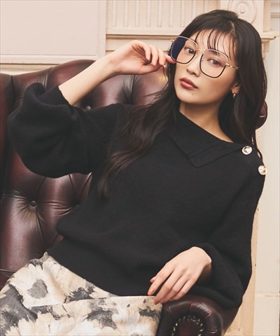 ショルダーボタンマルチウェイニットプルオーバー