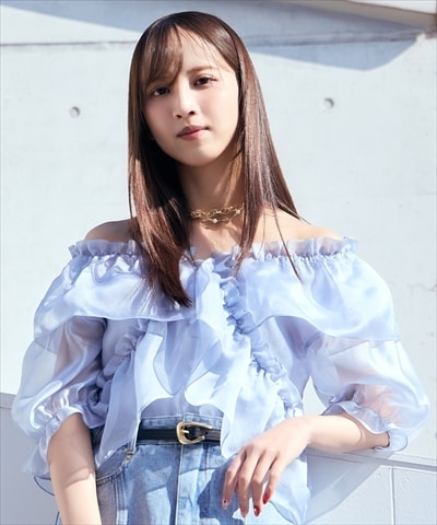 フリルクロスシアーブラウス