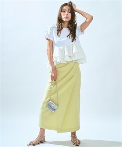 ハイストレッチタックストレートスカート