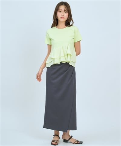 ハイストレッチタックストレートスカート