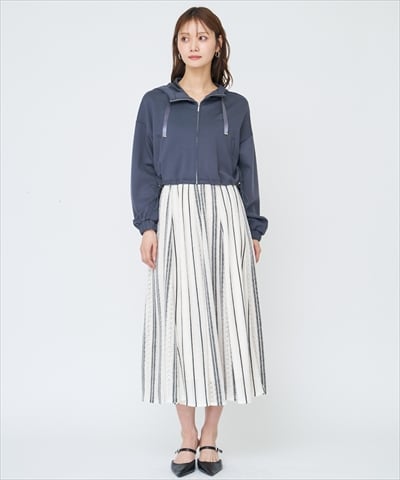 ラッセルストライプロングスカート