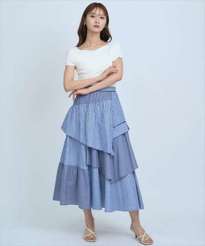 マルチストライプスカート