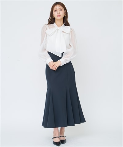 バックレースアップマーメイドスカート