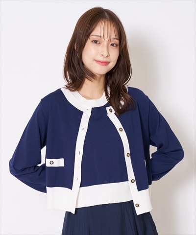 バイカラーニットアンサンブル