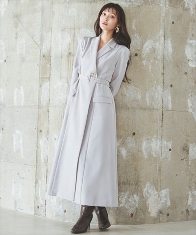 トレンチ風ワンピース