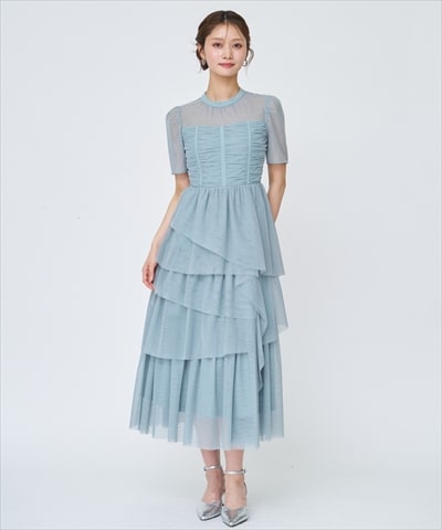 チュールギャザードレス