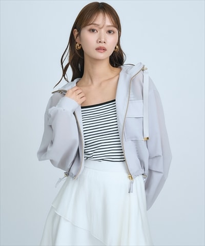 シアーフーディーブルゾン