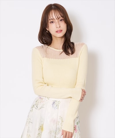 シアーリブニットプルオーバー