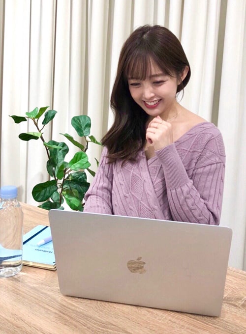 玉田理沙さんが着る シチュエーション別 Cache Coeur Knit Up