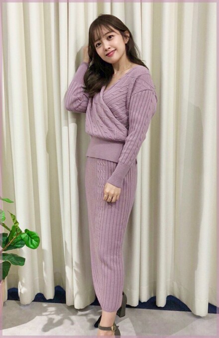 玉田理沙さんが着る シチュエーション別 Cache Coeur Knit Up