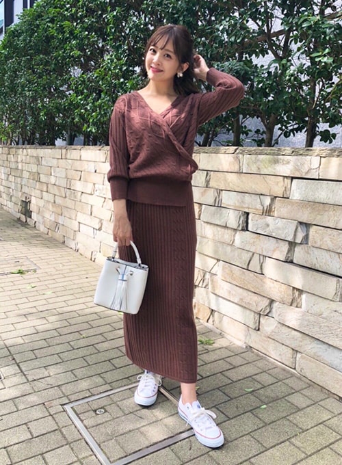 玉田理沙さんが着る シチュエーション別 Cache Coeur Knit Up