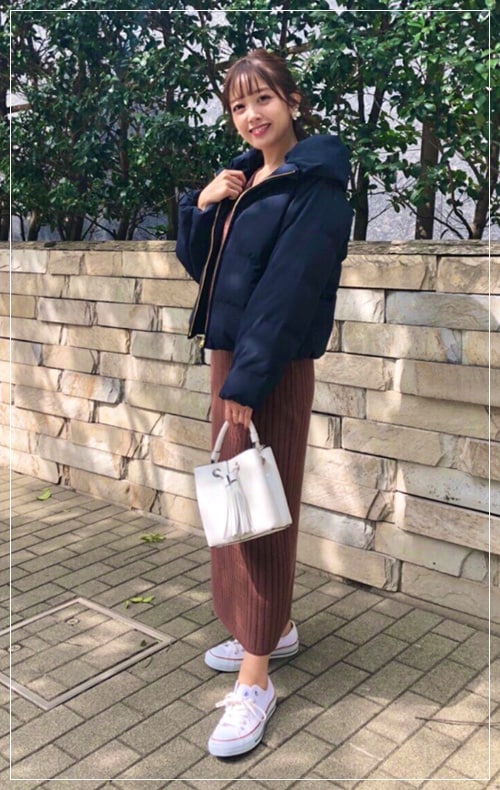 玉田理沙さんが着る シチュエーション別 Cache Coeur Knit Up