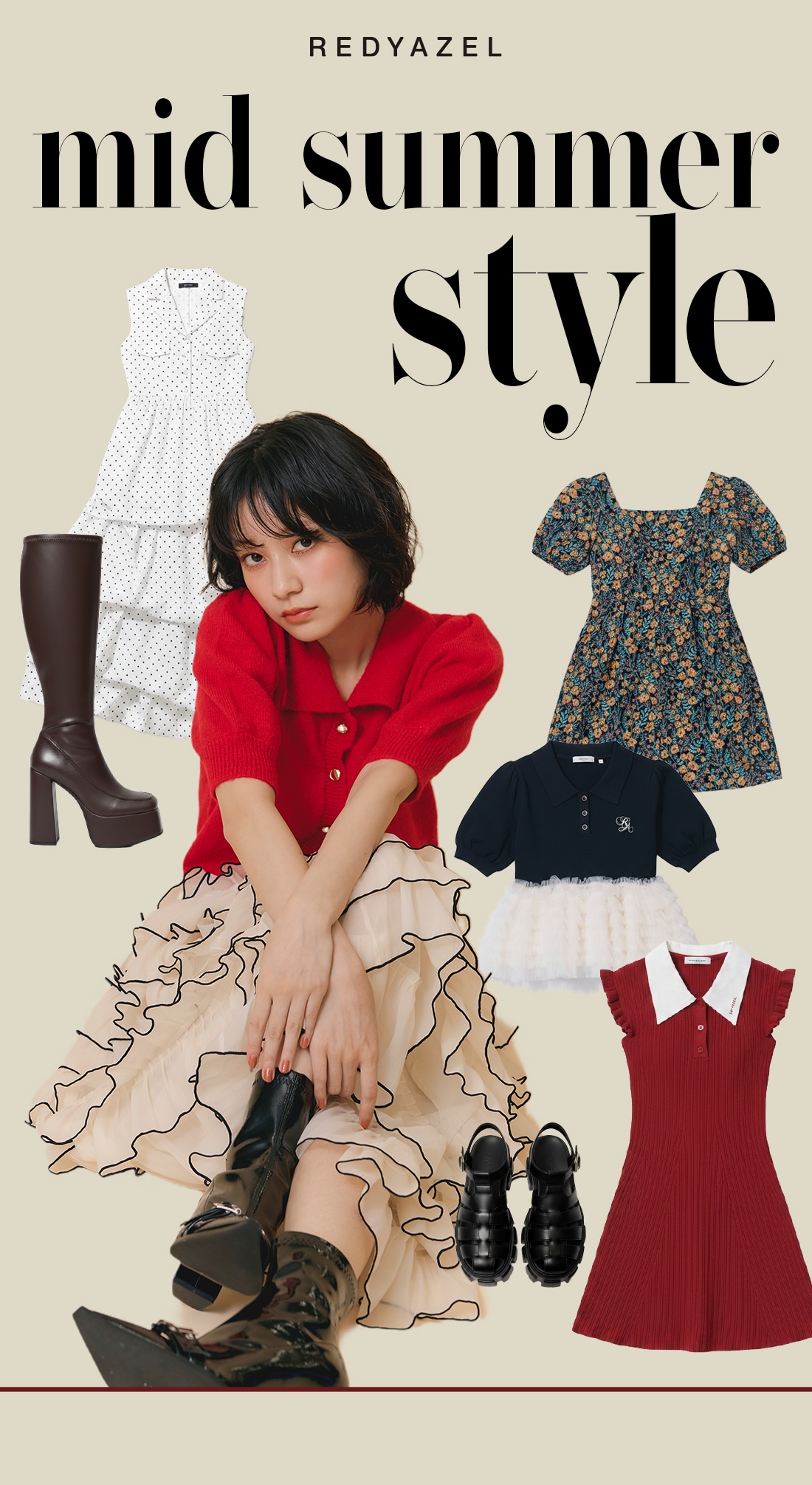 REDYAZEL 2026 ワンピース セットアップ レディース 夏服