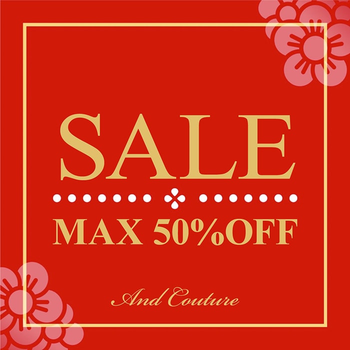 【本日1/2(MON)～】And Couture店舗にて本セールがスタート!!