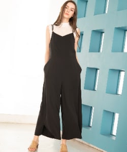 ワイドサロペットパンツ