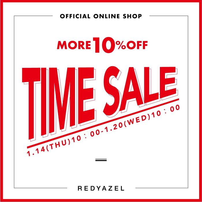 【TIME SALE】公式オンラインショップにてさらに10％OFF!!