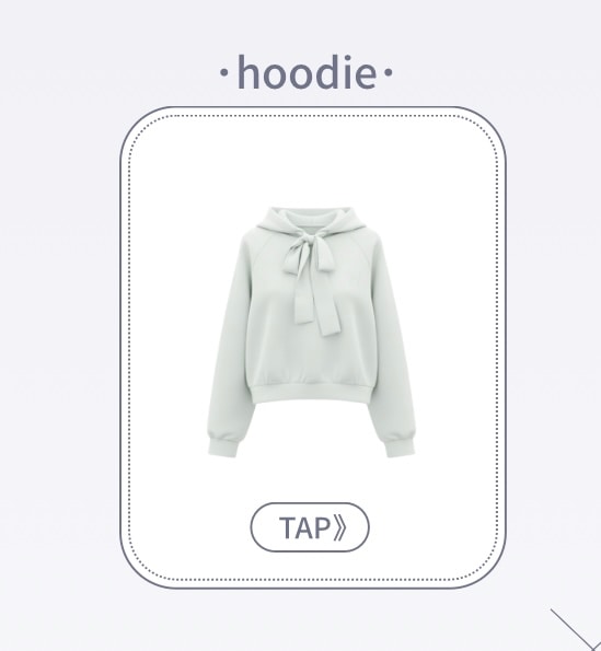 リボンスウェットフーディー