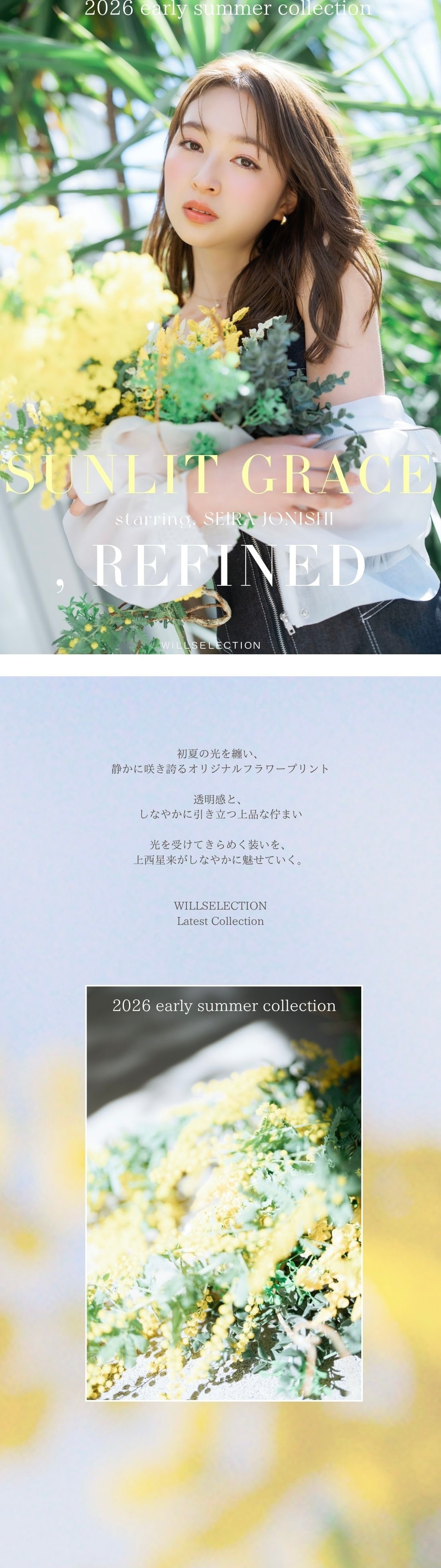 WILLSELECTION 最新LOOK sunlit grace refined