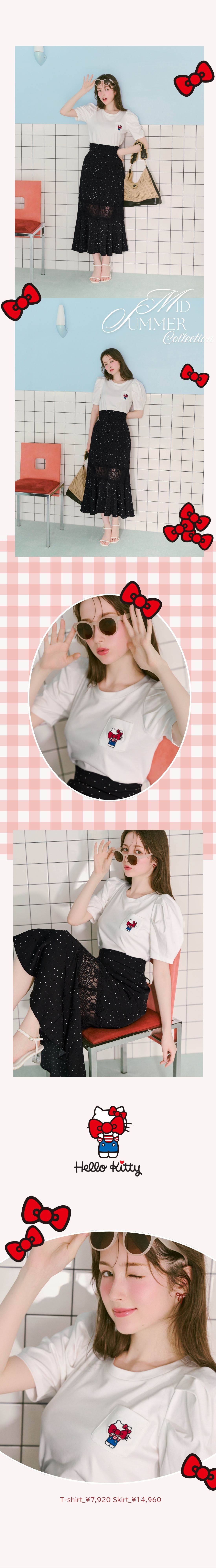 WILLSELECTION×HELLO KITTY 刺繍カットトップス