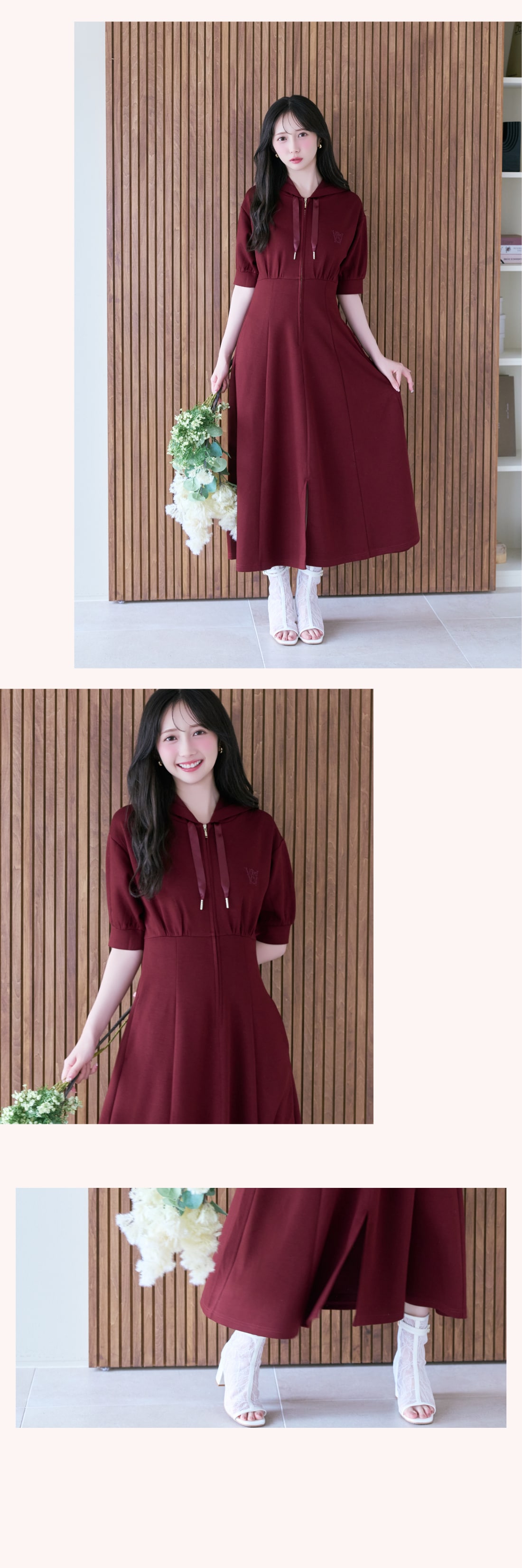WILLSELECTION ウィルセレクション リボンの日　パーカーワンピース